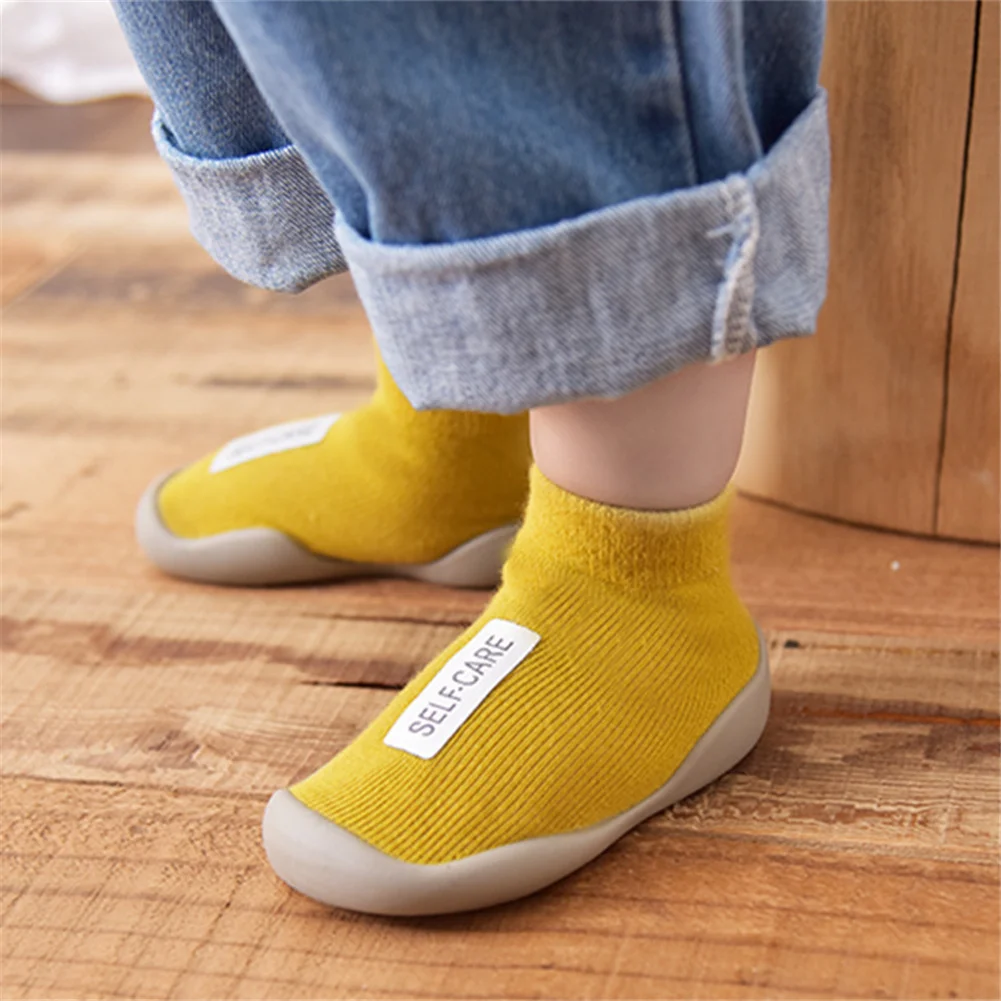 

Baby Boys And Girls Socks Shoes Children Newborn Toddler Non-Slip Socks Children Cotton Children Non-Slip Slippers Rubber Bottom