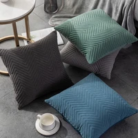 45x45cm simple velvet cushion pure blue crimping wave pillowcase home decoration sofa cushion bedside backrest throw pillow