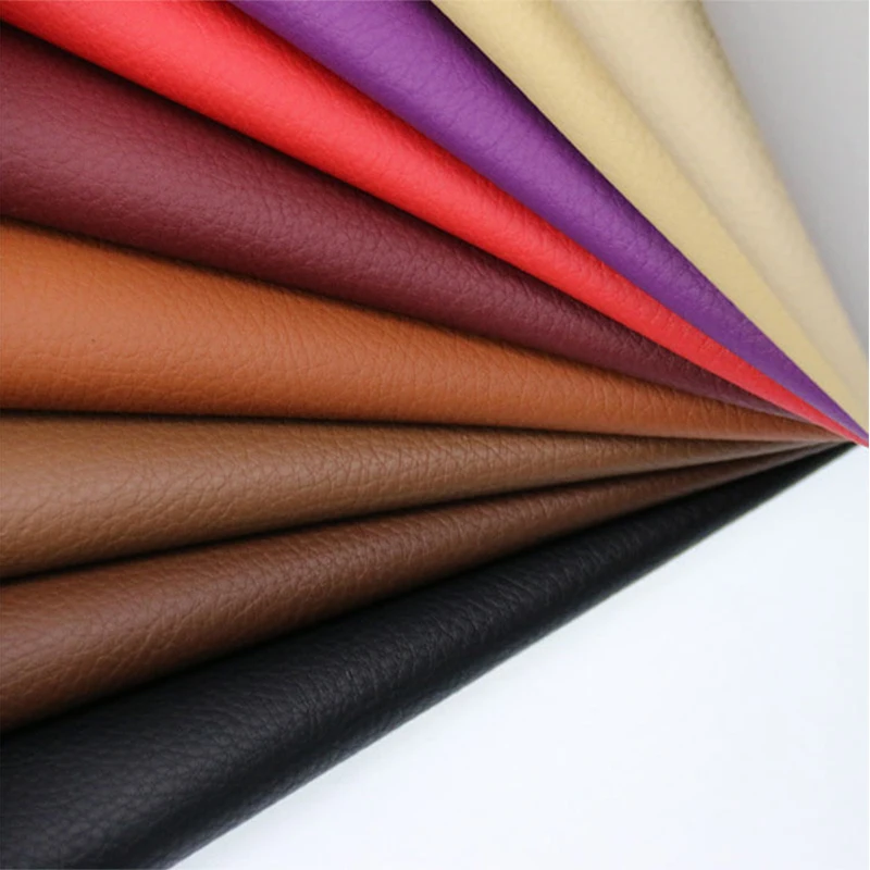 Поливинилхлоридная кожа с узором Личи синтетическая ткань из искусственной кожи