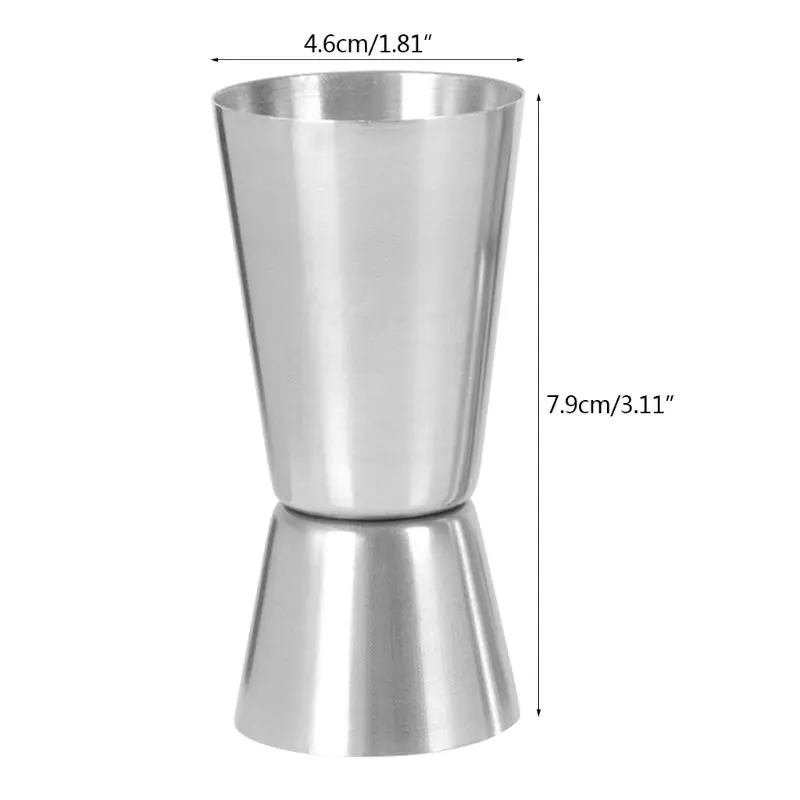 25/50 мл Нержавеющая сталь коктейльное мерный стаканчик двойной измерения выстрел