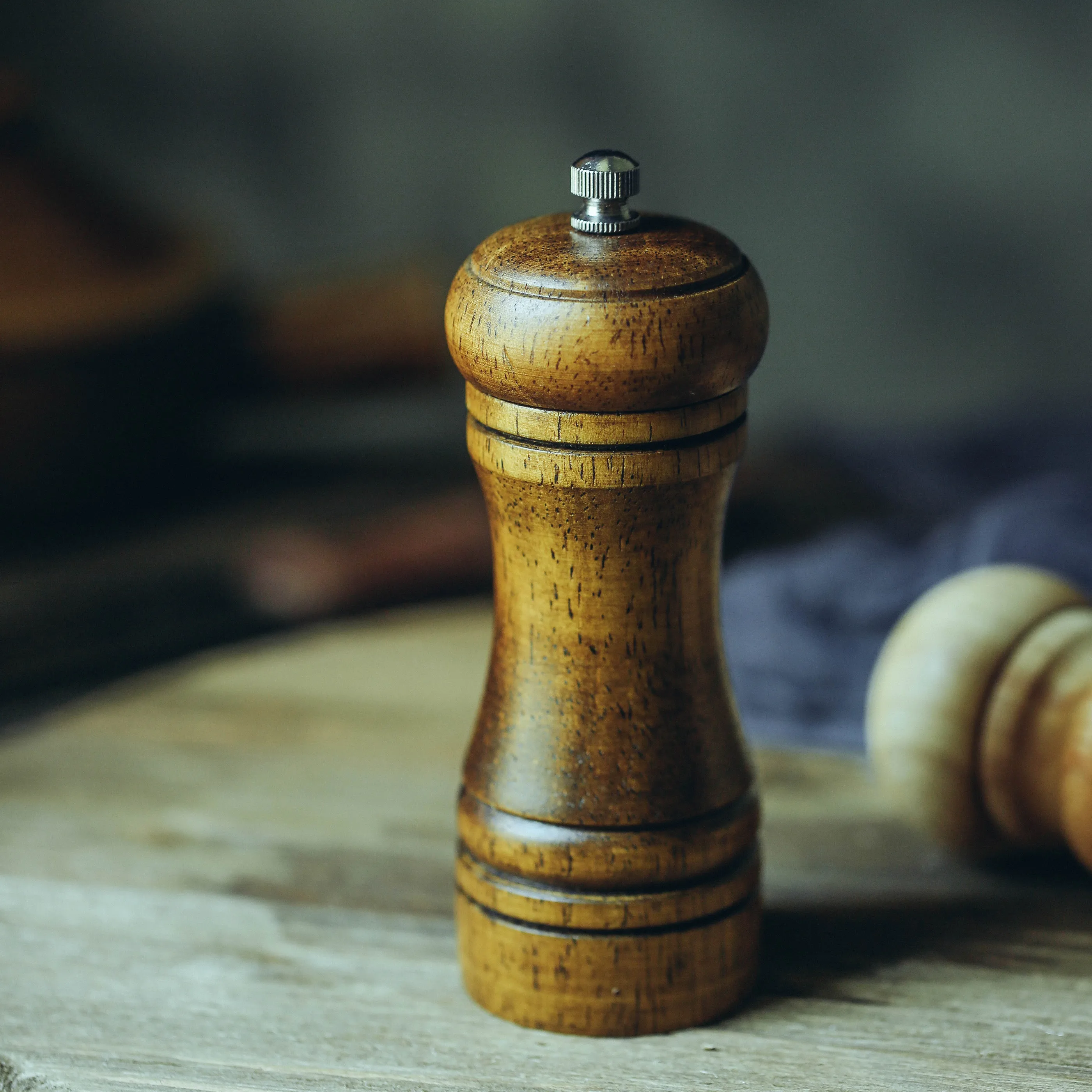 Винтажная деревянная перцовая пудра кунжут морская соль дробилка для черного