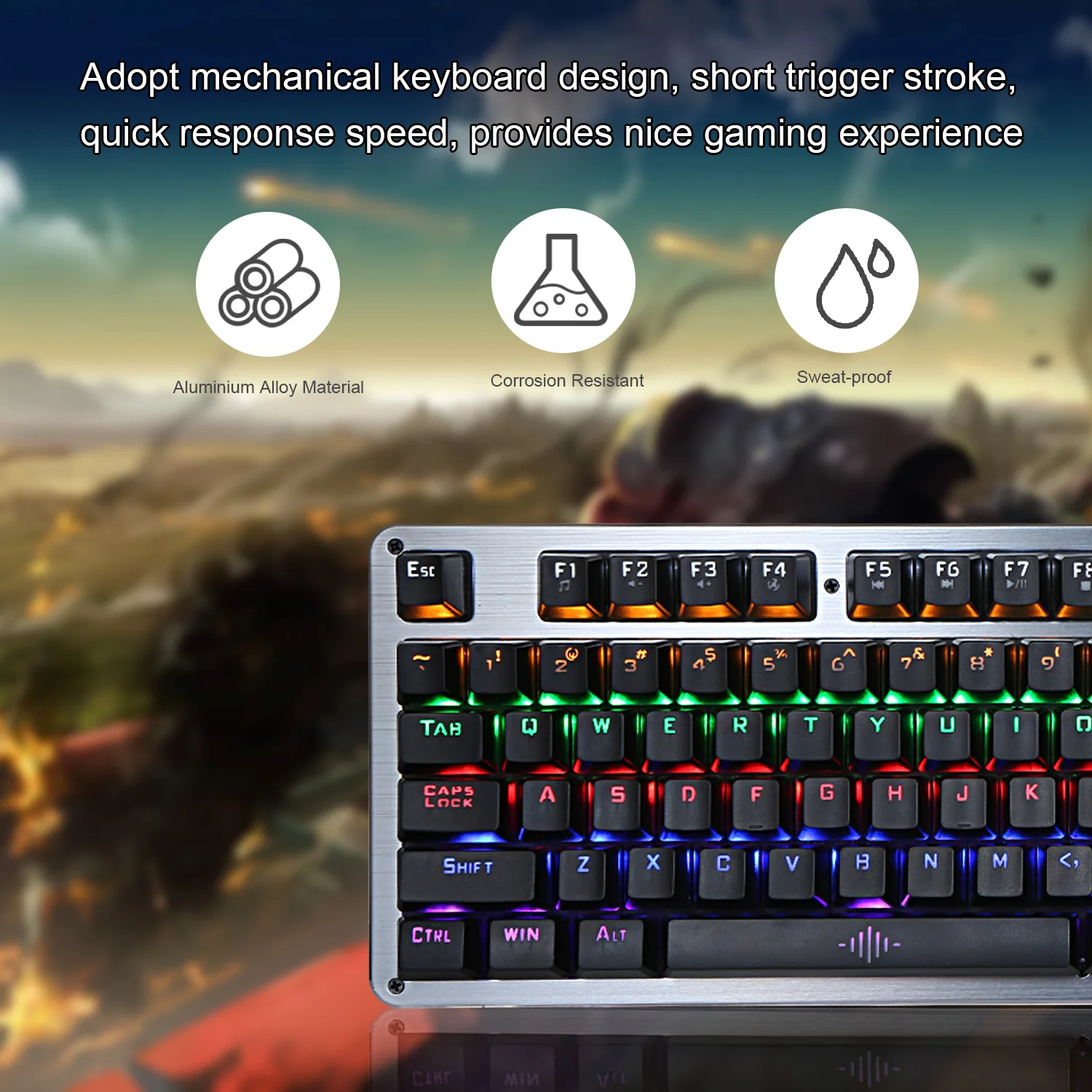 Клавиатура игровая с подсветкой 3 уровня яркости 104 клавиш USB | Компьютеры и офис