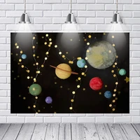 space birthday party backdrop decorations universe galaxy photo studio background astronomy planets baby photography backdrops