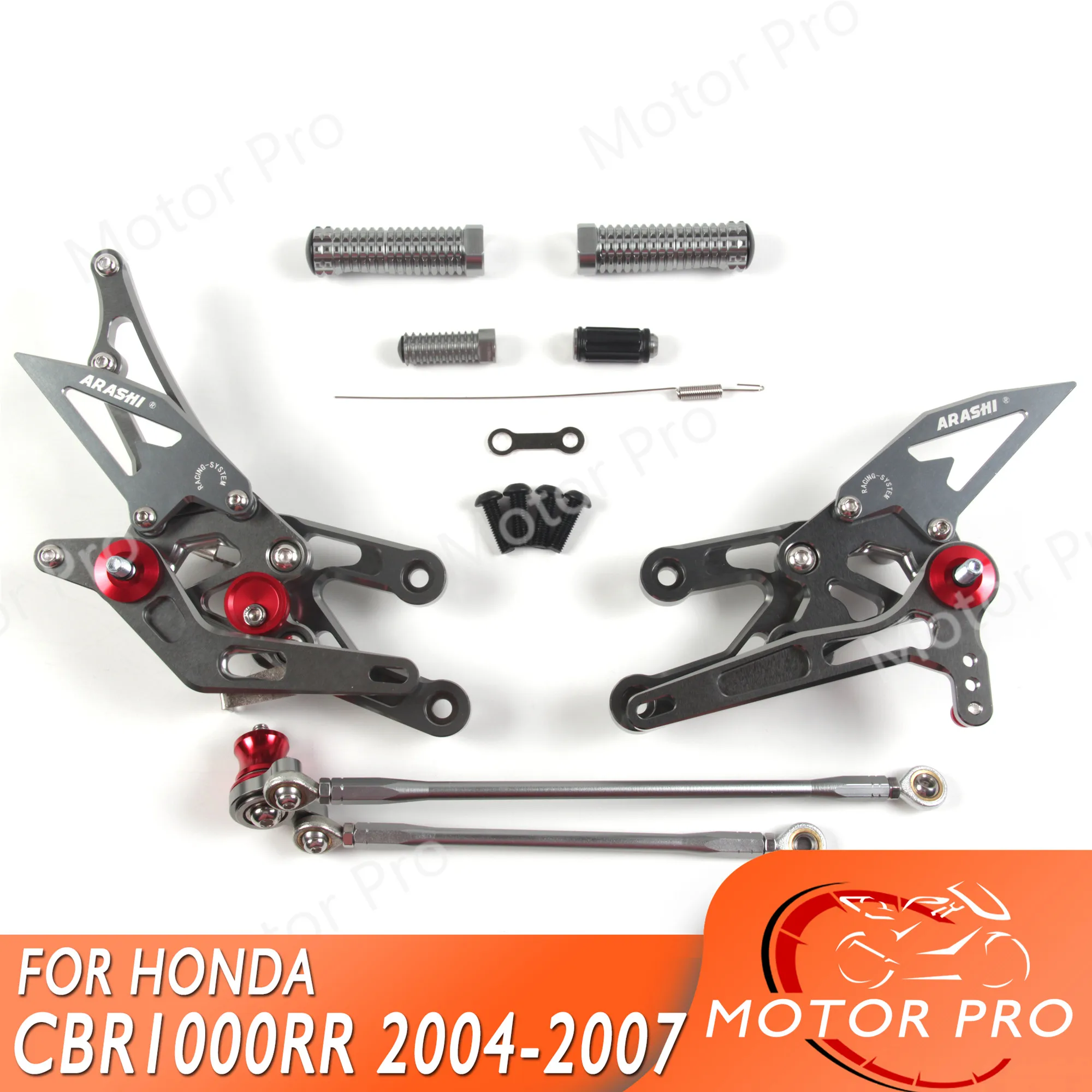 Регулируемая опора для ног Honda CBR1000RR 2004 2005 2006 2007 CBR 1000 RR задний набор педалей CBR1000