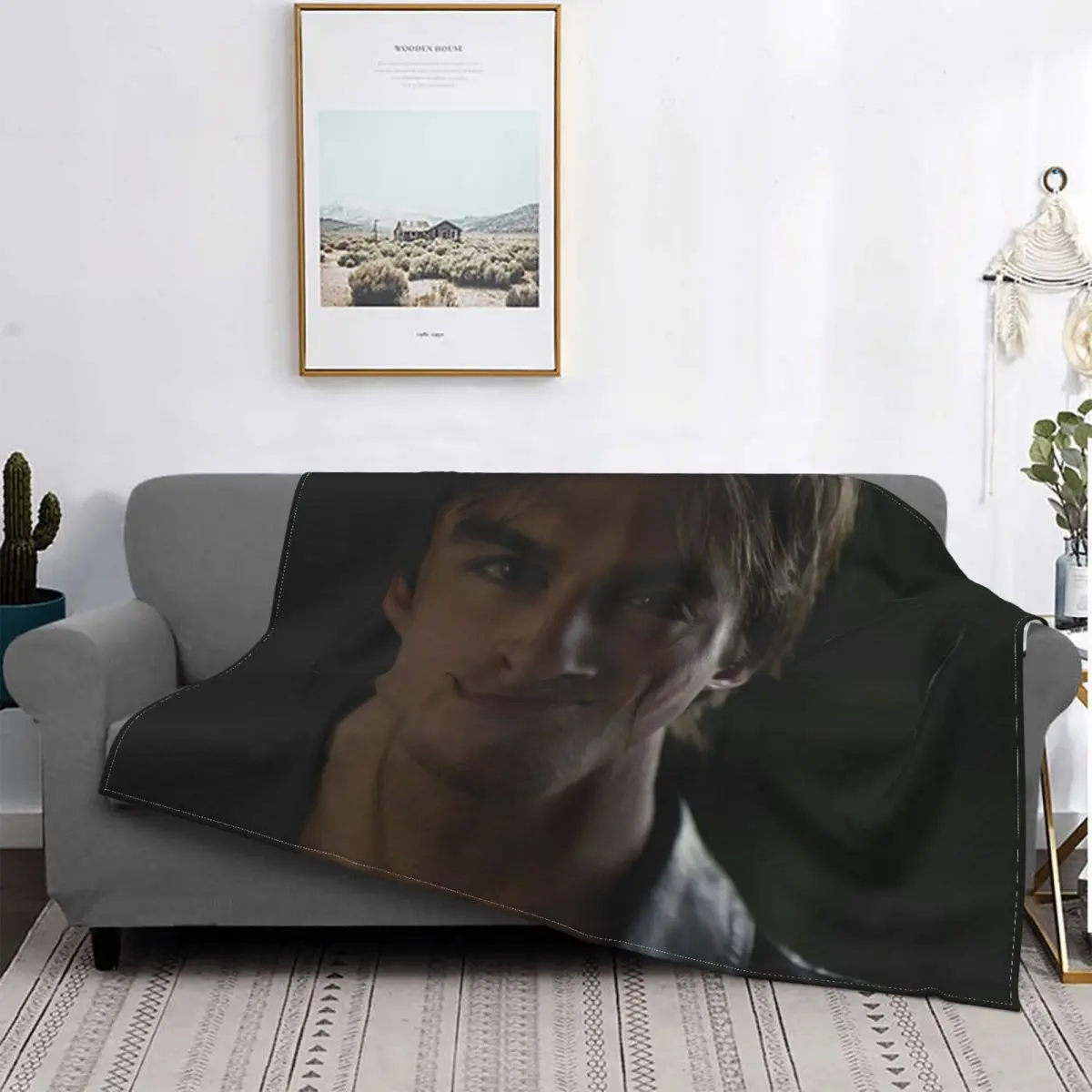 

Damon Salvatore Carpet Living Room Flocking Textile A Hot Bed Blanket Bed Covers Luxury Blanket Blanket Flannel Blanket