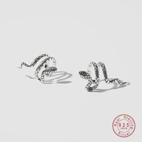 925 sterling silver creative high quality snake ear bone clip earring women men luxury temperament model jewelry