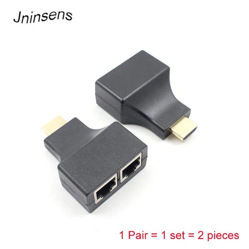 HDMI-совместимый с двойным удлинителем RJ45 CAT5E CAT6 UTP LAN Ethernet ретранслятор-адаптер HD