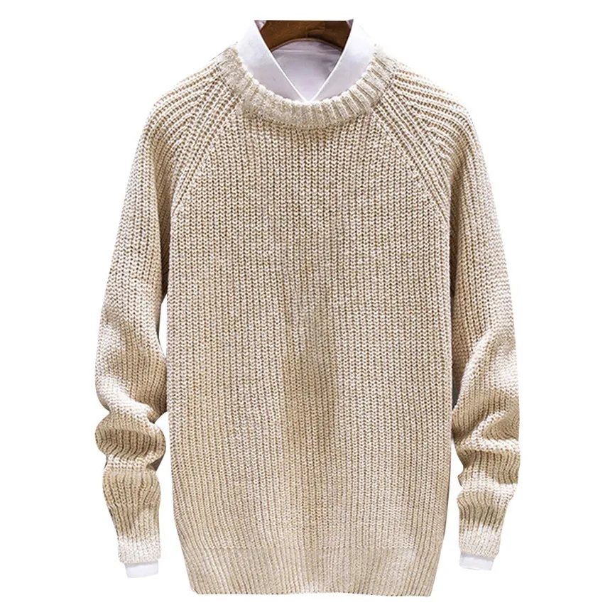 Зима 2019 Новое поступление толстые теплые свитера с круглым вырезом шерстяной