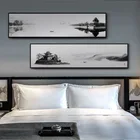 Абстрактная картина пейзажа дзен в китайском стиле, настенные постеры и принты для гостиной, домашний декор без рамки