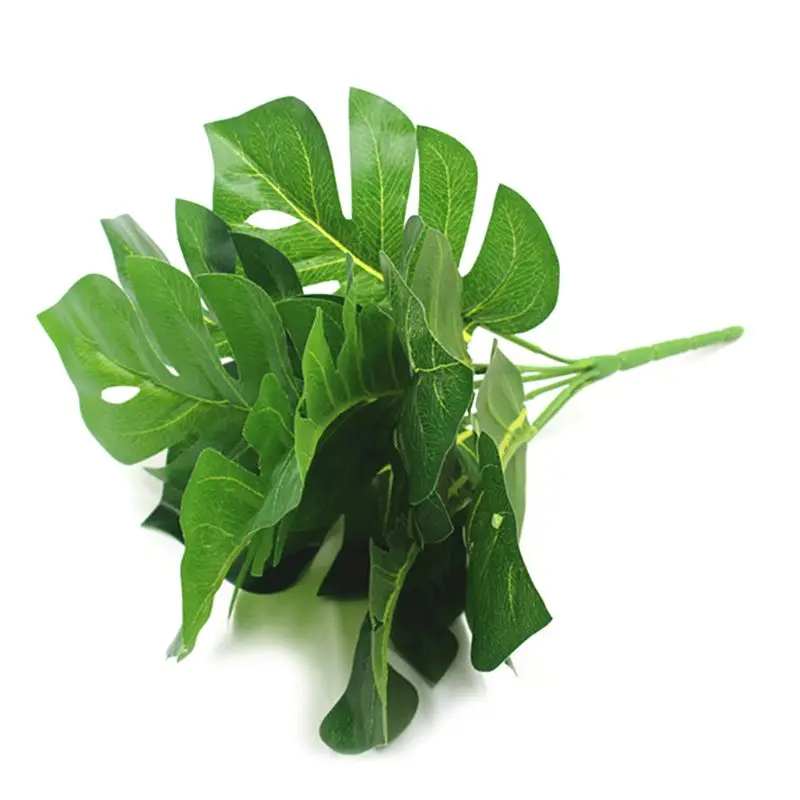 9 глав искусственные тропические растения зеленые листья в форме Панциря