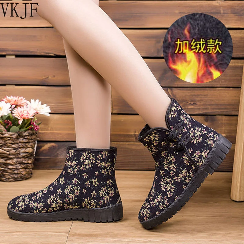 

Женские ботинки 2021, модные брендовые зимние ботинки, женские ботильоны с принтом и пуговицами, женские теплые зимние ботинки, женская зимня...