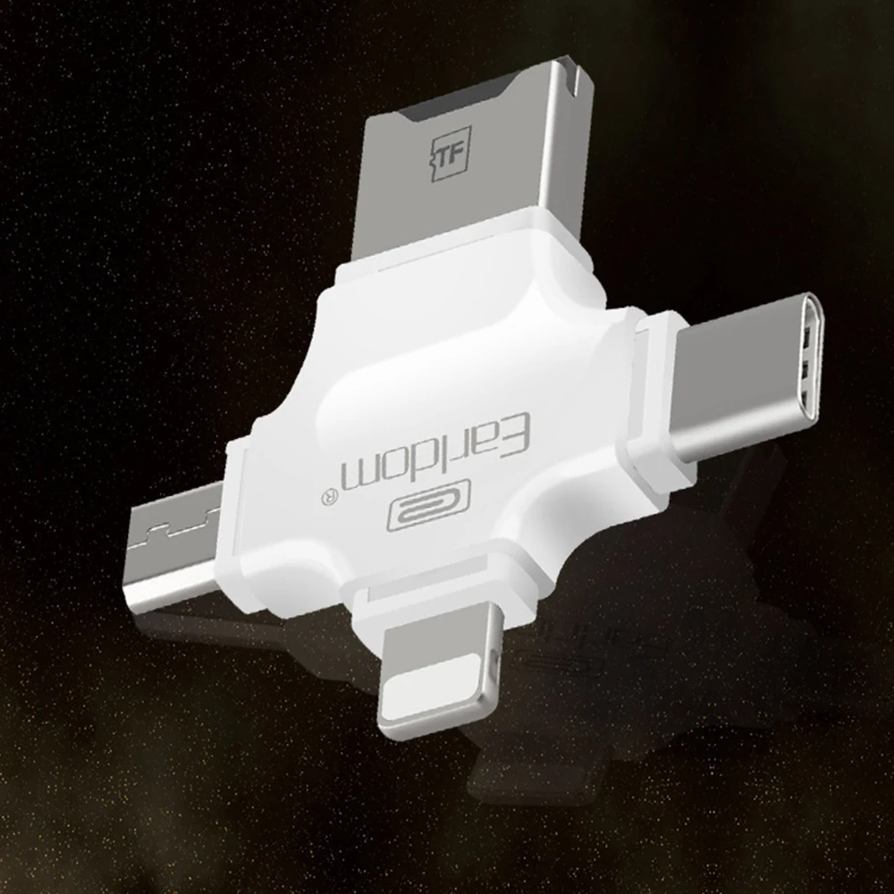 FDBRO 4 в 1 type c/Micro USB/USB 2 0 считыватель карт памяти Micro SD кардридер android otg ридер для iphone 7