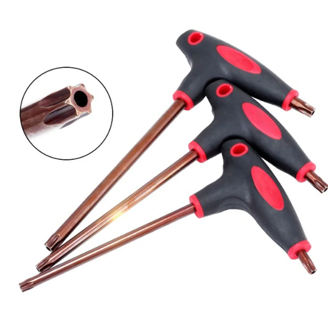 Отвертка с шестигранным ключом из стали ToolS2 Т образная рукоятка T10/T15/T20/T25/T30/T40 для