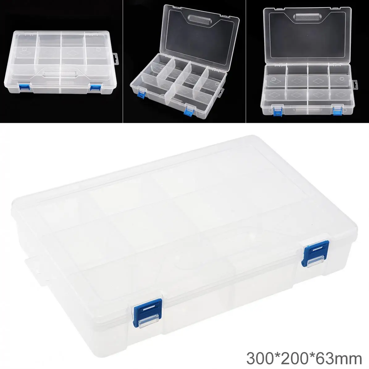 Портативные детали для хранения прозрачные белые пластиковые ящики