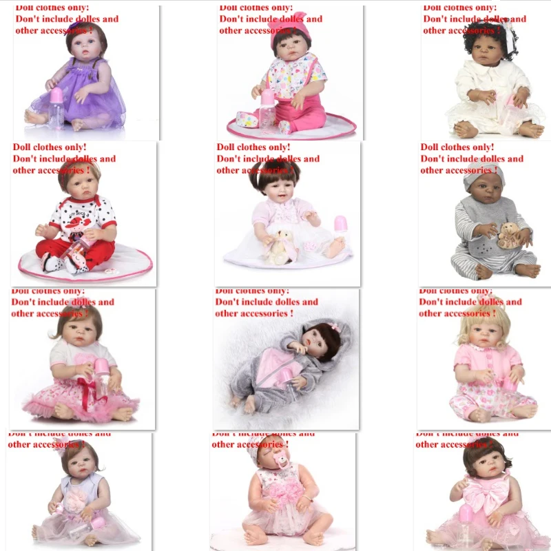 

Many Different Doll clothes fit 20-23inch bebe reborn npk doll baby boy girl doll dress accessories DIY toys for kids