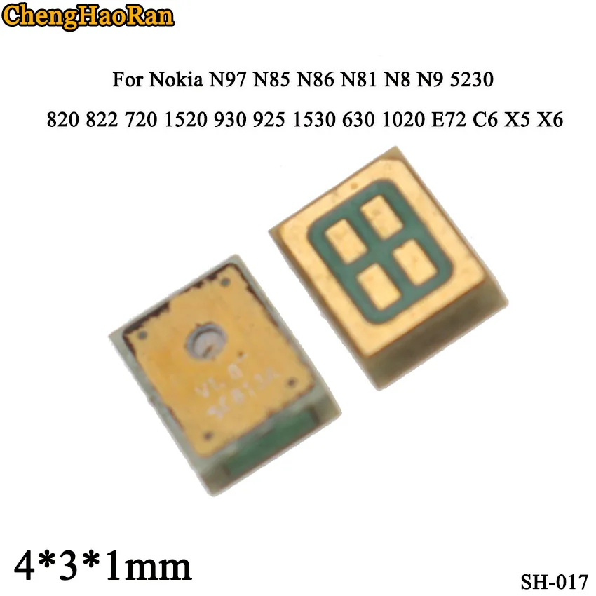 ChengHaoRan 10 шт./лот мобильный телефон микрофон 4*3*1 мм для Nokia N97 N85 N86 1520 930 925 1020 E72 C6 X5