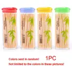 100 шт.кор. одноразовый деревянный стоматологический зубочистка из натурального бамбука для дома ресторан отеля Продукты зубочистки инструменты разные цвета