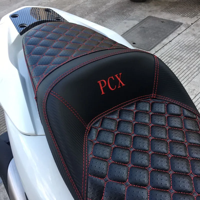 modified motorcycle spare part waterproof comfort leather pcx seat mat pad cushion backrest seats for honda pcx125 150 2018 2019 free global shipping