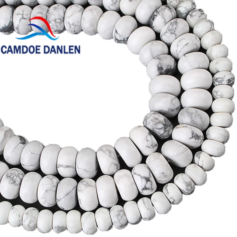 Бусины разделители из белого бирюзы 4/6/8 мм|Ювелирная фурнитура и компоненты| |