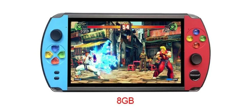 8GB version X19 Ностальгический ретро HD 7 дюймовый большой экран, независимо от того, портативная игровая консоль для FC аркадная игра ДС NEOGEO двойным рокером дизайн детский подарок - Цвет: 8GB version