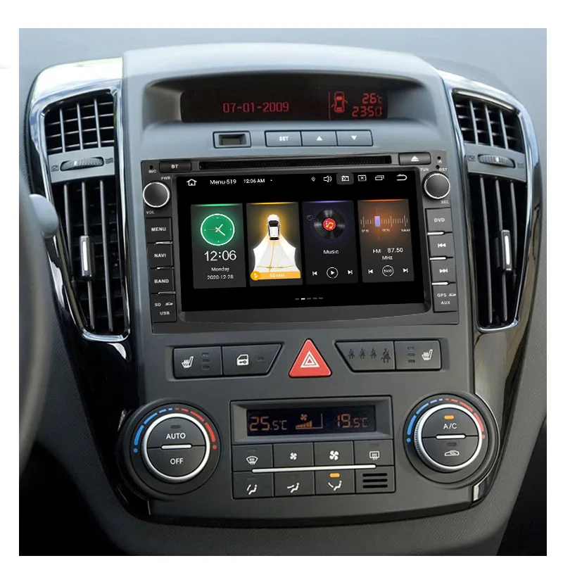 Автомобильный мультимедийный DVD-плеер 2 Din Android 11 4 + 64 ГБ для Kia Ceed 2010 2011 2012