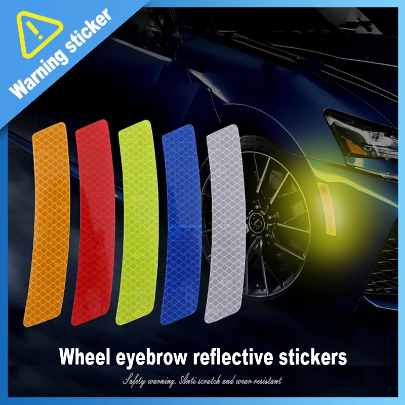 

Night Warning Signs Stickers Reflective Front Bumper Luminous Car Body Collision Avoidance Scratches Wheel Eyebrow Stickers