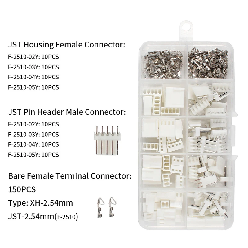 Conector JST 2,54 2510, herramienta de prensado de Mini Micro barril abierto, con aguja y cabezal de enchufe, para terminales y conectores de AWG28-20