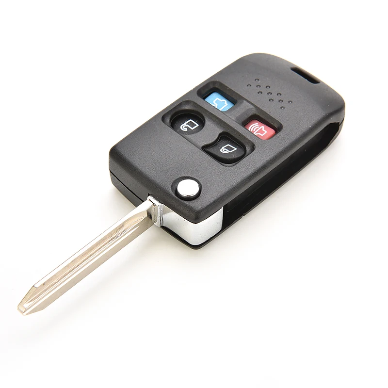 

High Quality Modify Uncut 4 Buttons folding Flip Remote FOB Key Pouch Shell For Car Key Case for Car