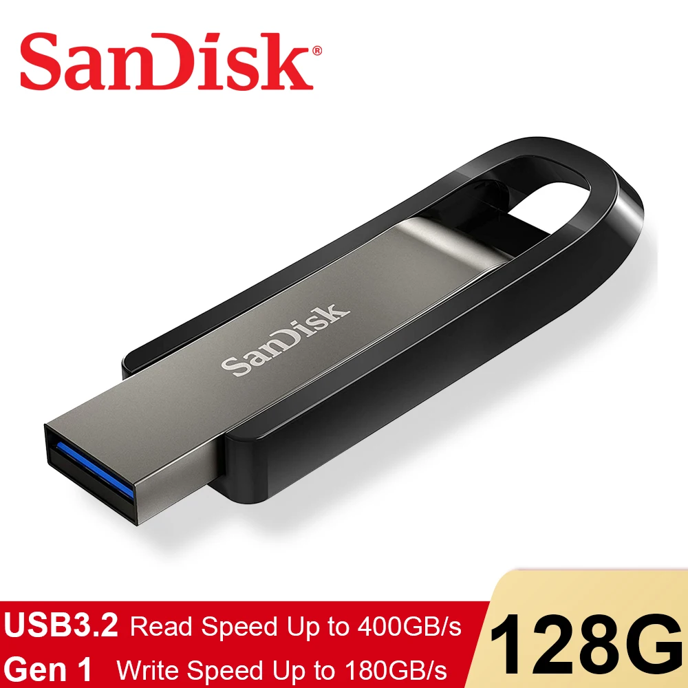 

Флэш-накопитель SanDisk Extreme GO CZ810 USB 3,2 128 ГБ, Твердотельный накопитель 256 ГБ до 400 флэш-накопитель USB, оригинальный флеш-накопитель