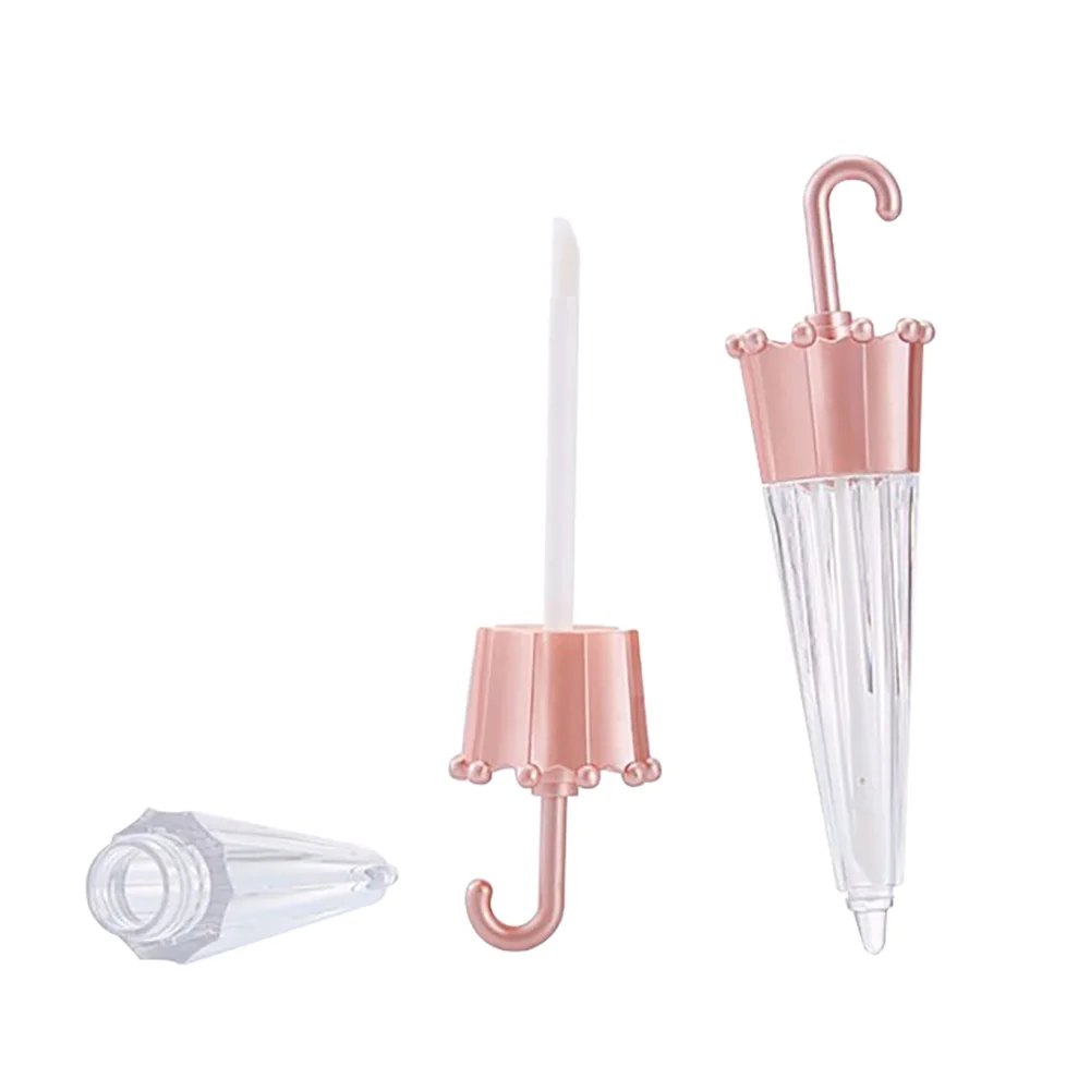 

5.5ML Empty Lipgloss Tubes Mini Refillable Creative Umbrella Shaped DIY Lip Balm Bottle Plastic Sample Vials Cosmetic Container