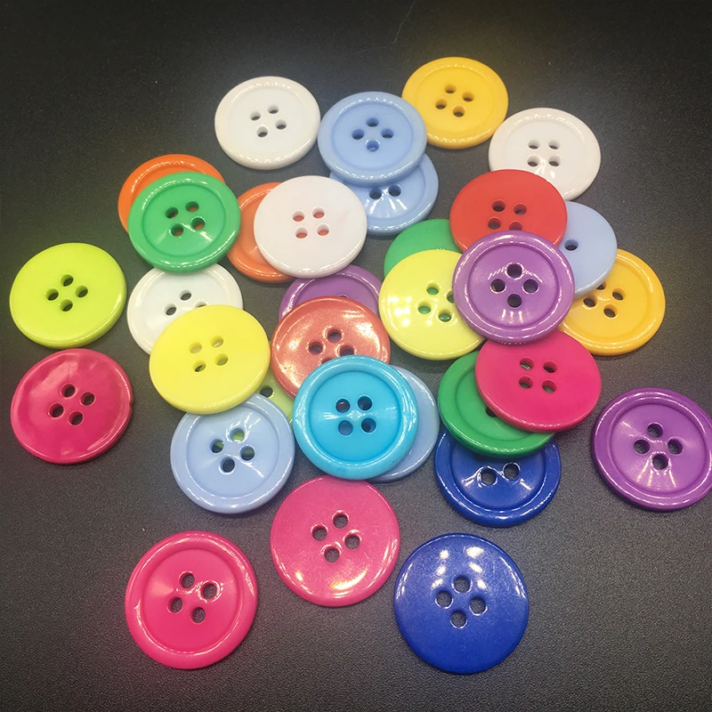 20 мм смолы смешанные цвета швейные пуговицы круглые 4 отверстия DIY рубашка