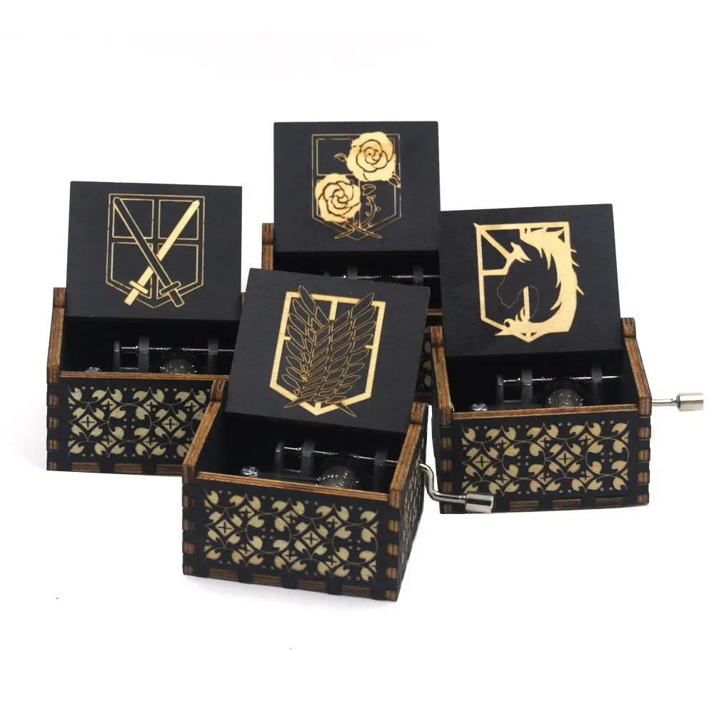 

Attack on Giant Training Corps Wooden Music Box Children's Toy Birthday Gift Halloween Christmas Gift Music Box