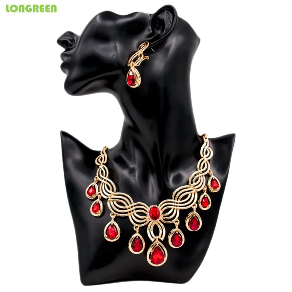 Свадебные ювелирные наборы из циркония золотые и индийские искусственные