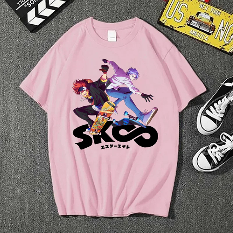 

Streetwear Harajuku T-Shirt Men Hip Hop Cartoon SK8 the Infinity Printed Tshirt Harajuku Casual 2021 Summer Short Sleeve T Shir