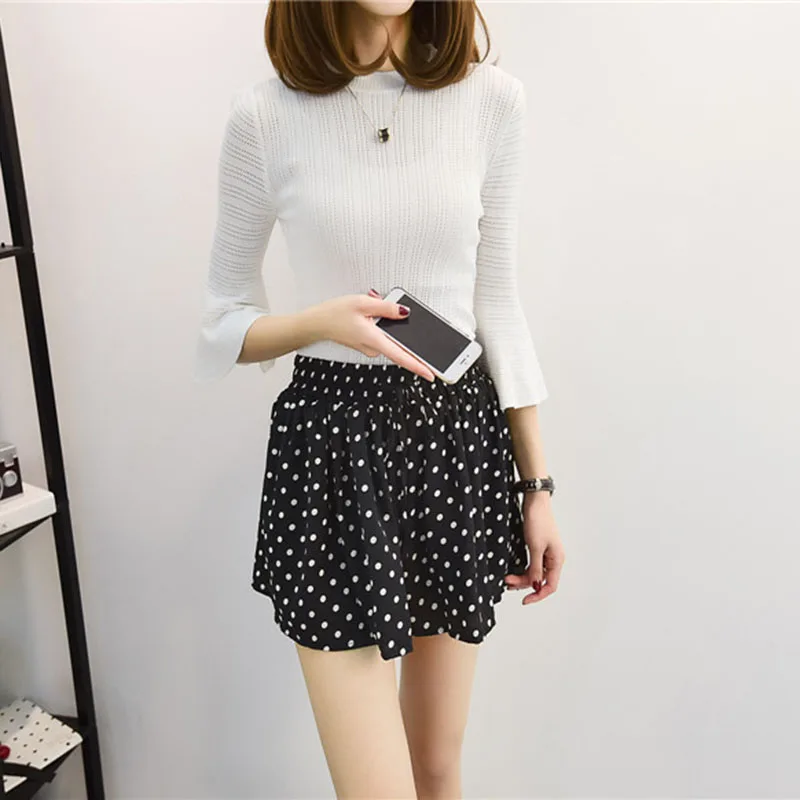 Модная женская короткая юбка из шифона с оборками и цветочным рисунком черная