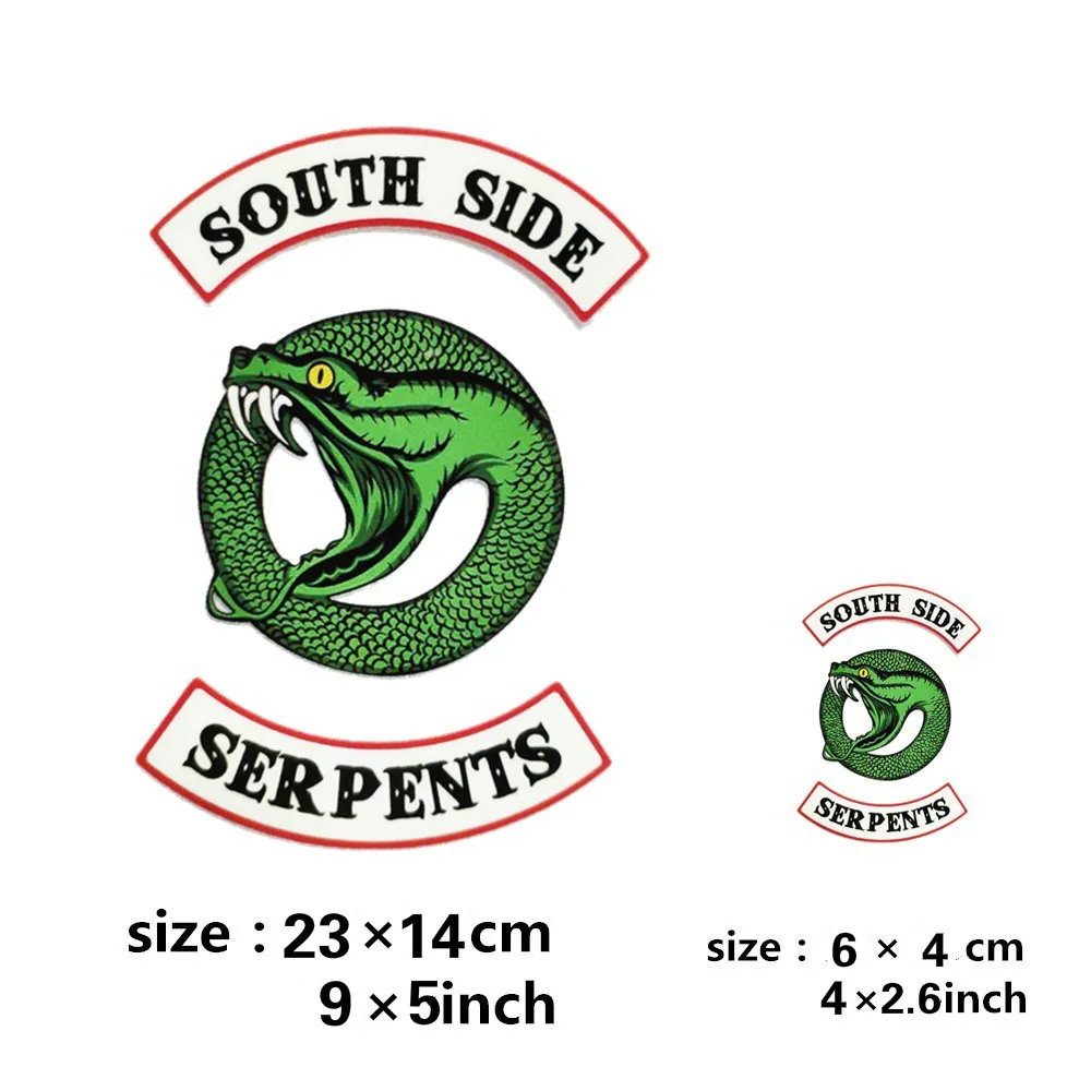 Стикер ривердейл с двумя головками нашивки Змея аппликация Jughead Jones для куртки