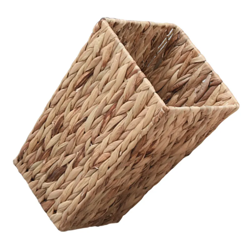 

1Pc Retro Rattan Basket Wooden Storage Box Woven Flower Basket for Home