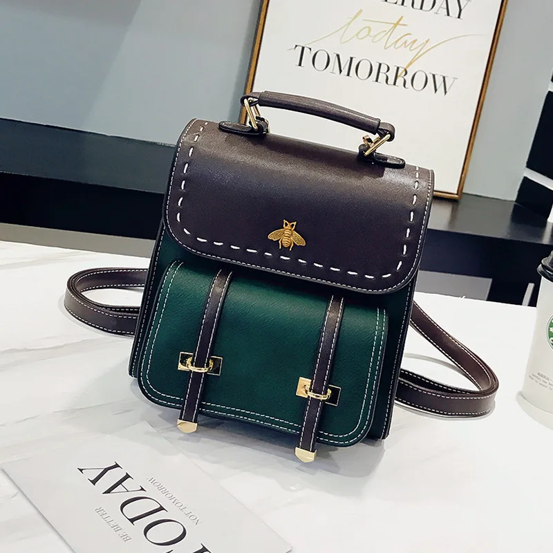 Women PU Leather Mini Backpack Back Pack Famous College Waterproof Shoulder Bag Mochila Simple Clloege Girl School Bags | Багаж и сумки