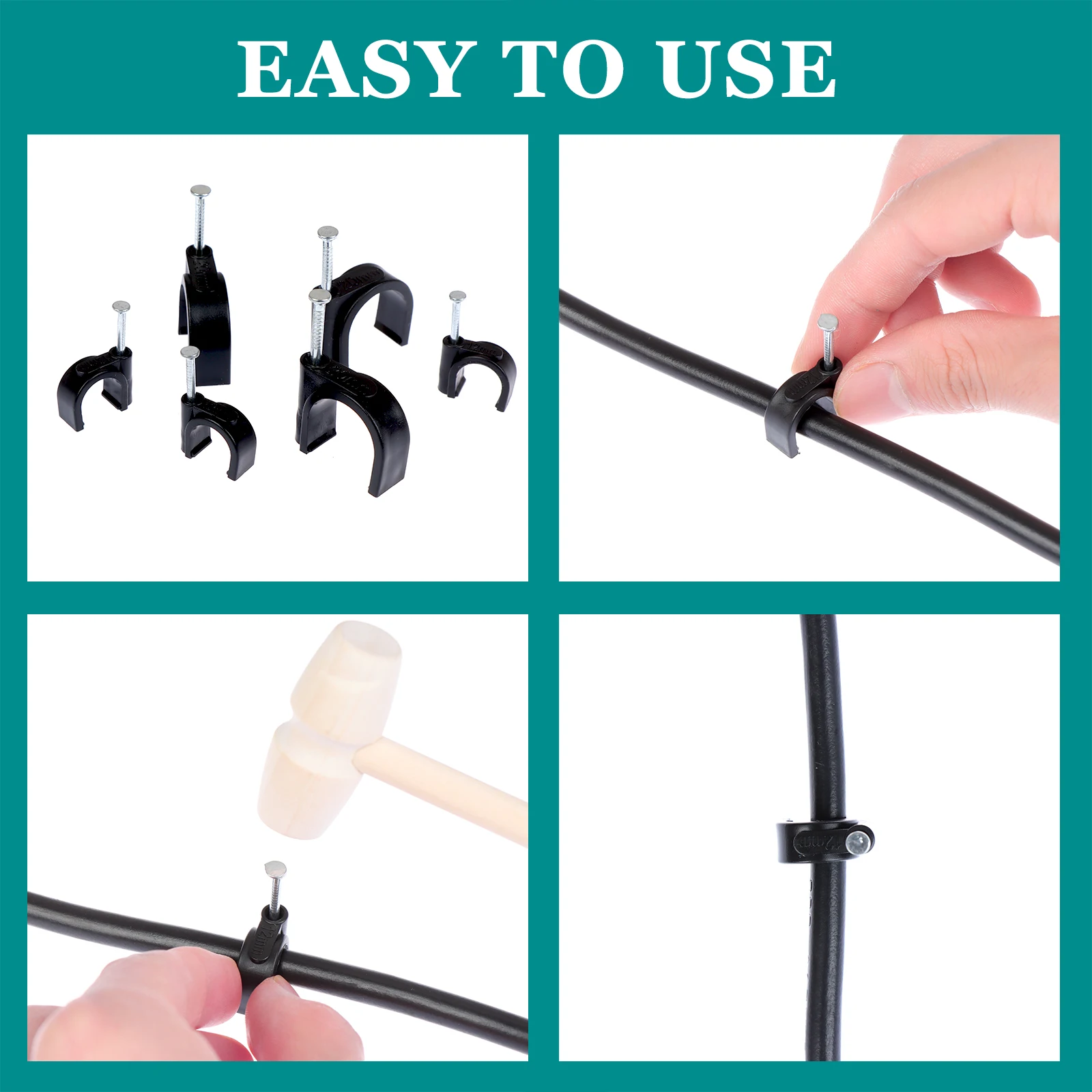 Пластиковый зажим для кабеля провода телефонной линии фиксатор-органайзер