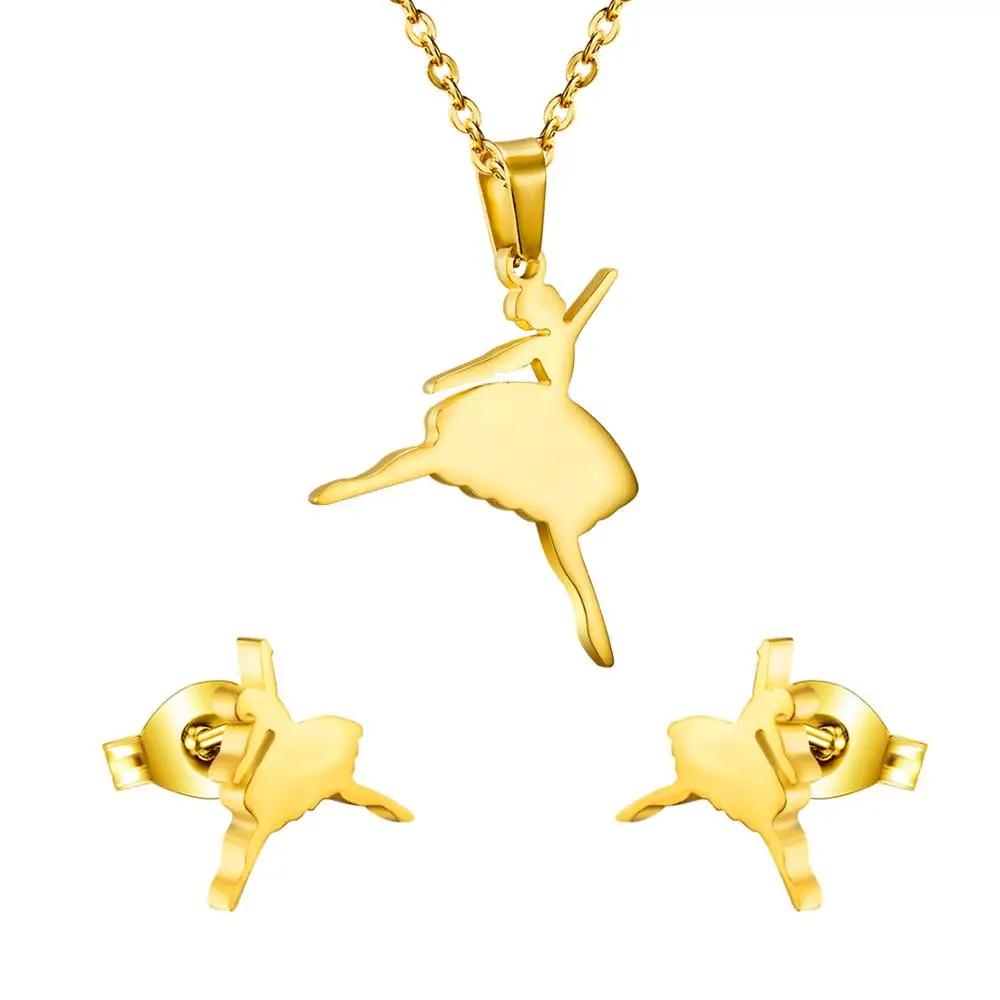 Ювелирные изделия LUXUKISSKIDS ожерелье с подвеской и серьги Свадебные наборы для