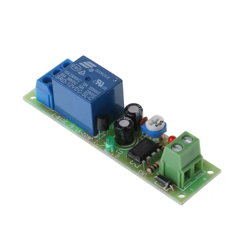 NE555 реле постоянного тока 12 В таймер Регулируемая задержка выключения на