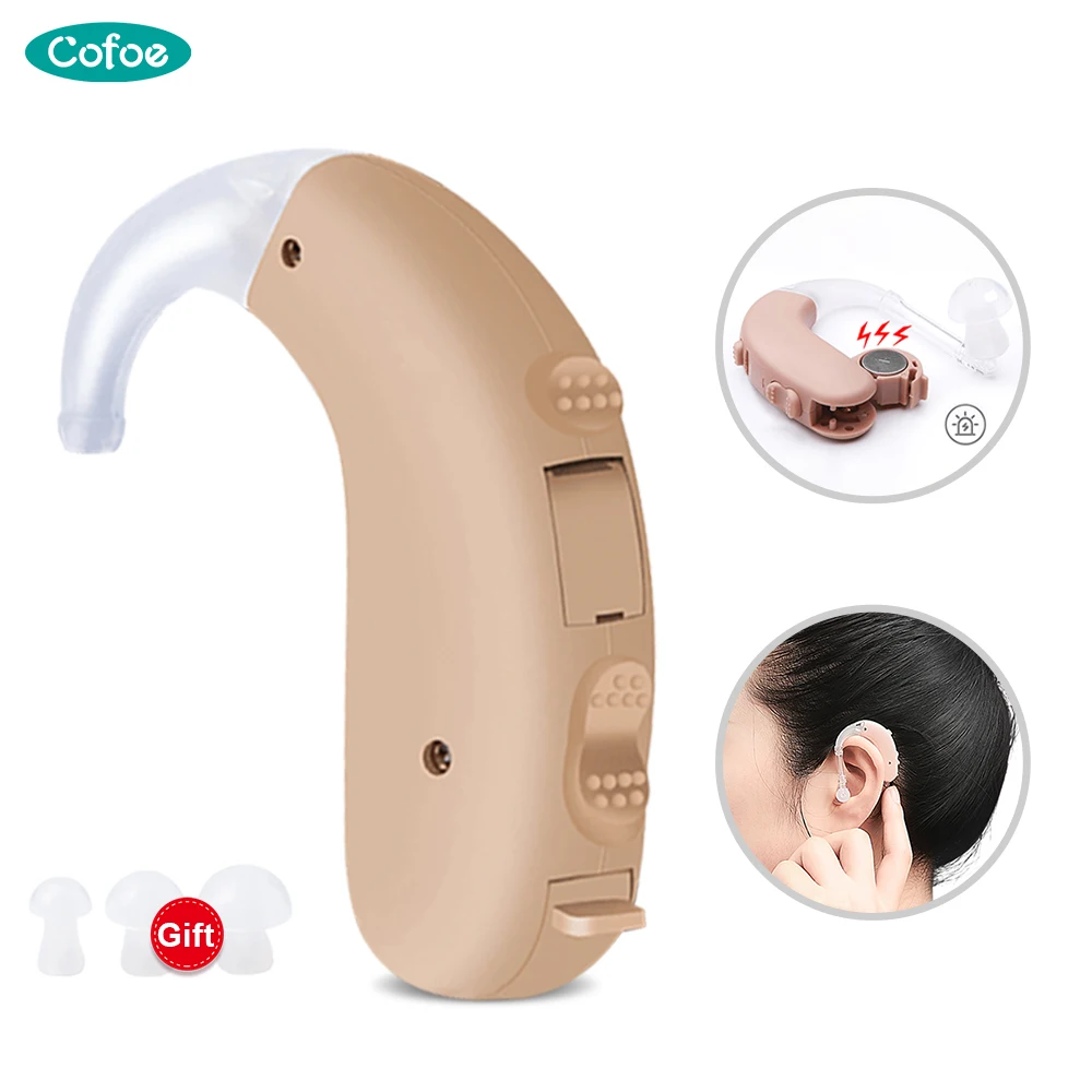 

Cofoe BTE Digital Hearing Aid Dual-Channel Sound Amplifier Hearing Loss Compensation Aid Hearing Moderate To Severe Damage