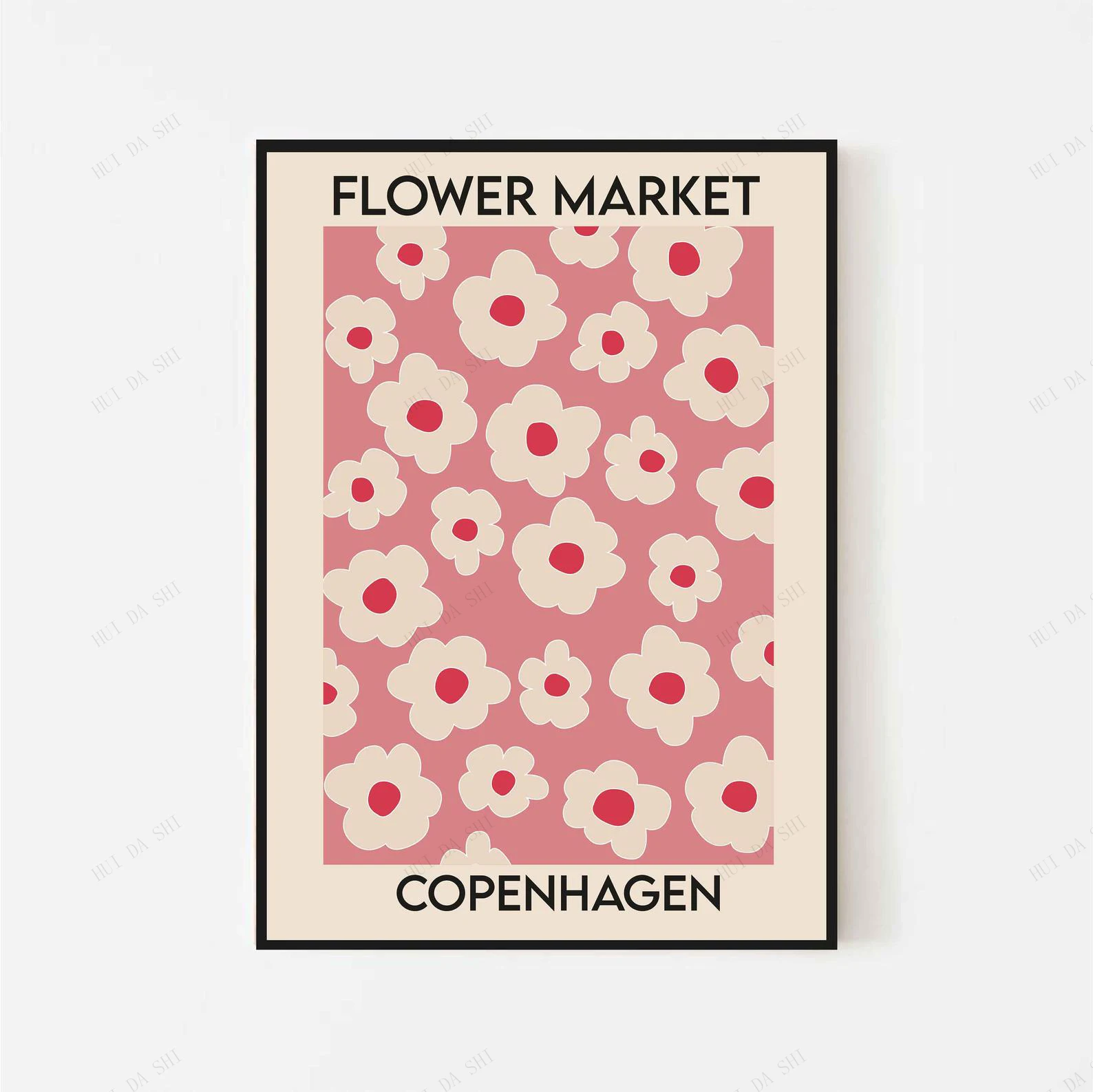 Плакат на цветочном рынке цветочный подарок плакат Копенгагенский рынок