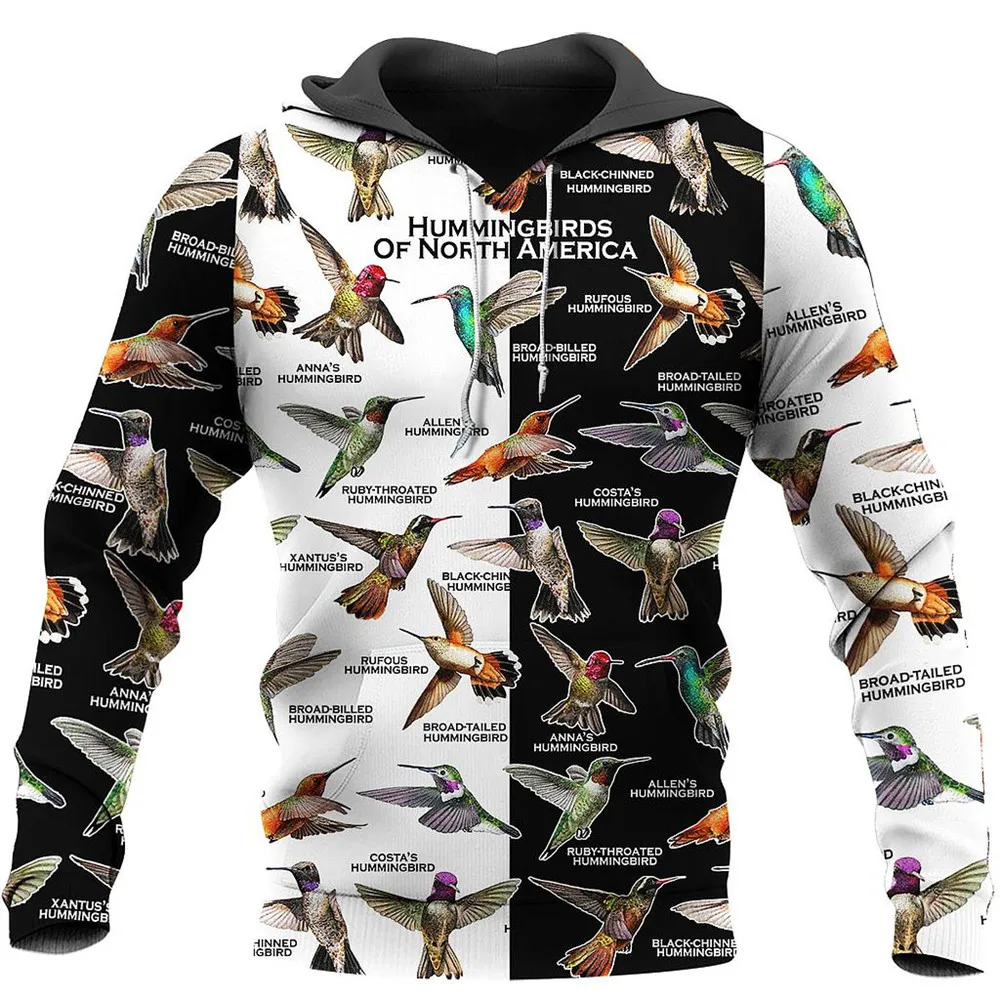 

Мужская толстовка Hummingbirds Of North America с 3D принтом, модная повседневная толстовка унисекс, осенняя куртка на молнии в стиле хип-хоп, Y123