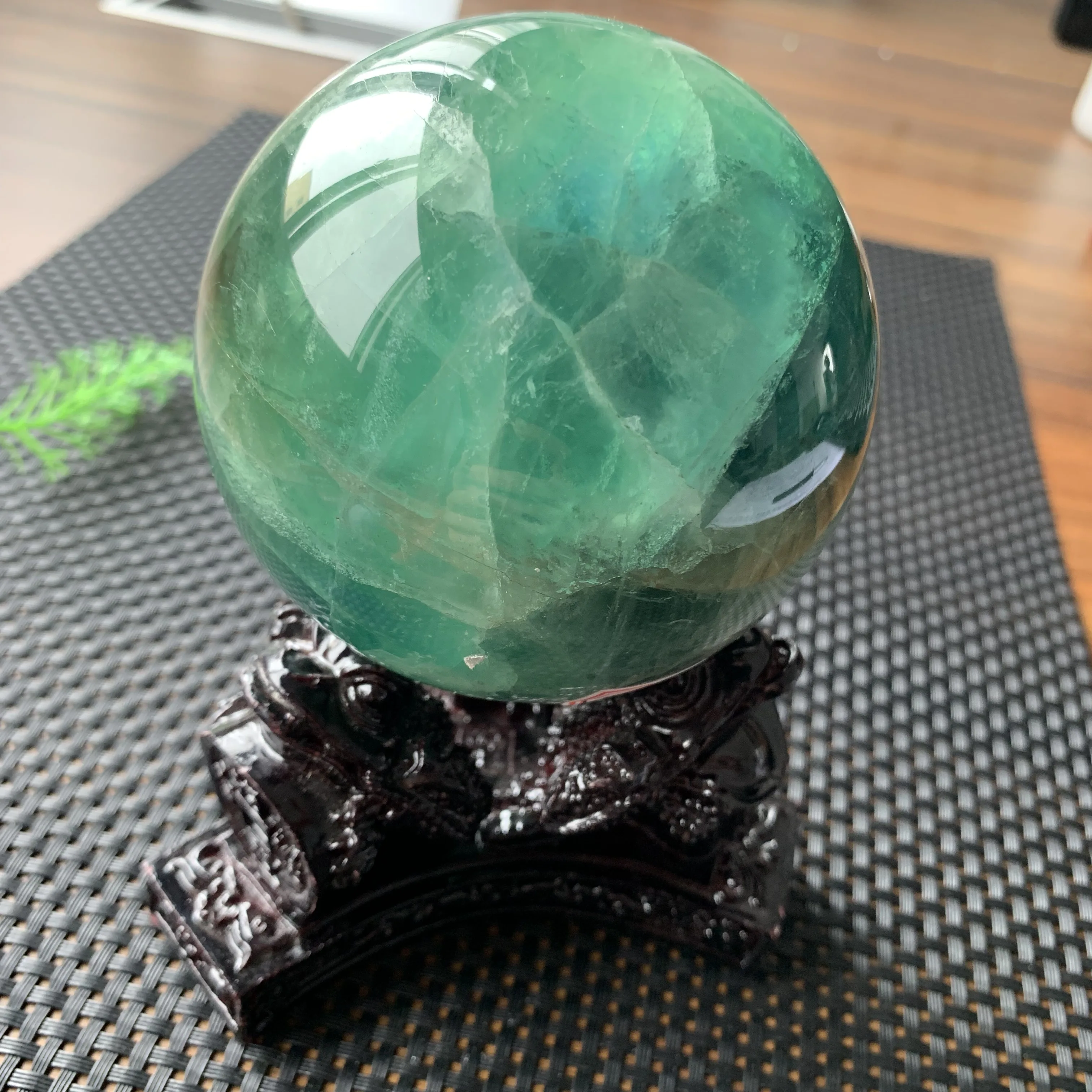 100% натуральный зеленый флюорит сферы Горячая продажа|Камни| |