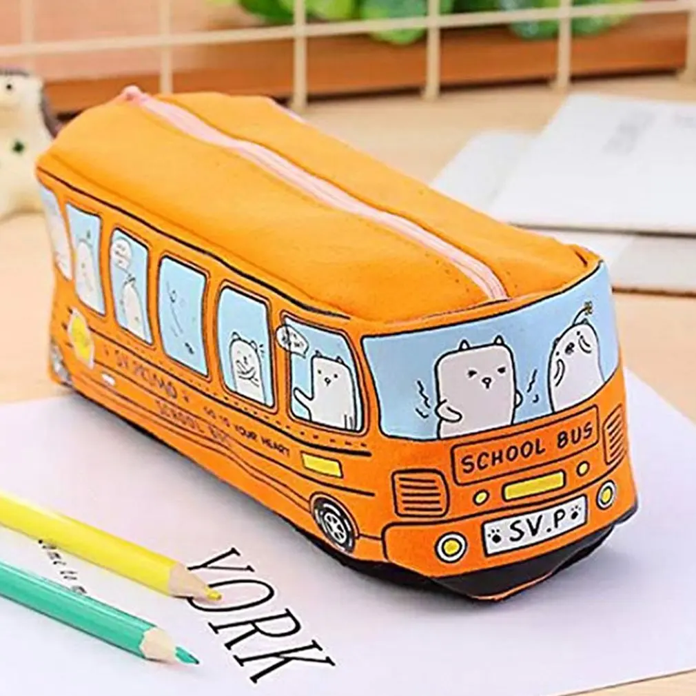 Большой Вместительный чехол для карандашей из парусины школьные принадлежности