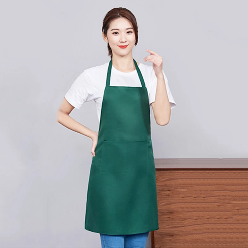 

Womens Mens 2 Pcs Aprons with Pockets Durable Restaurant Aprons for Chefs Kitchen DC156