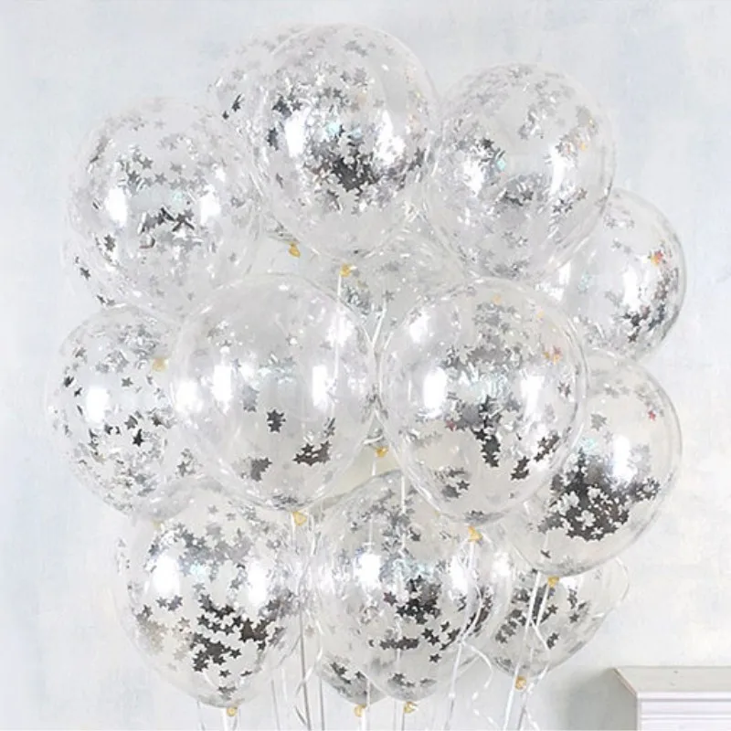 8 шт. прозрачные гелиевые шары с конфетти|Воздушные и аксессуары| |