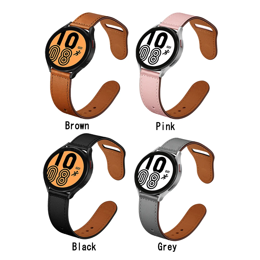 New Genuine Leather For Samsung Galaxy Watch 4 Classic 42/46mm For Galaxy Watch4/5 40MM 44/45MM Samsung 22mm Smart Watch Strap enlarge