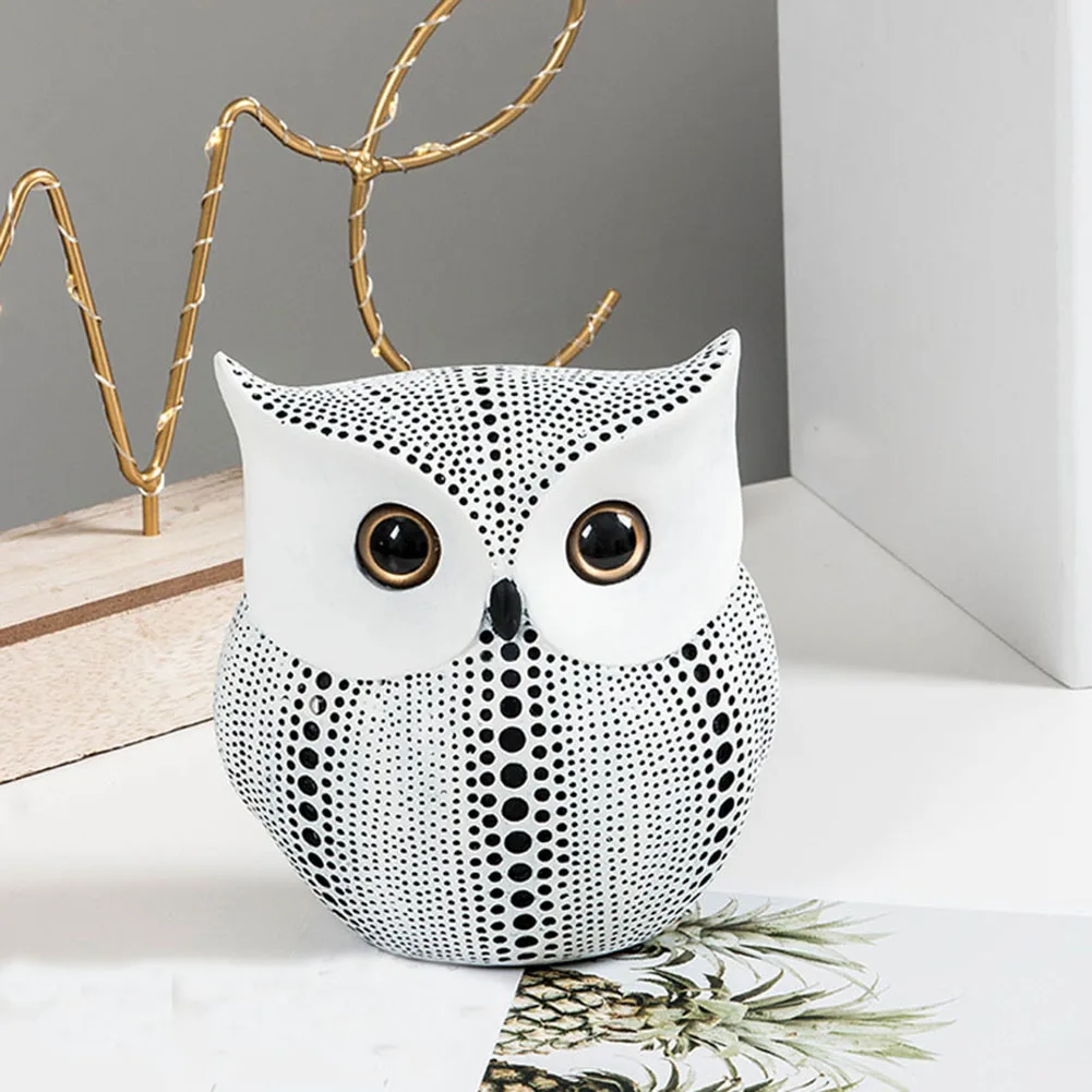 Прекрасная птица сова полимерная Модель Статуэтка Орнамент Ремесло домашнее